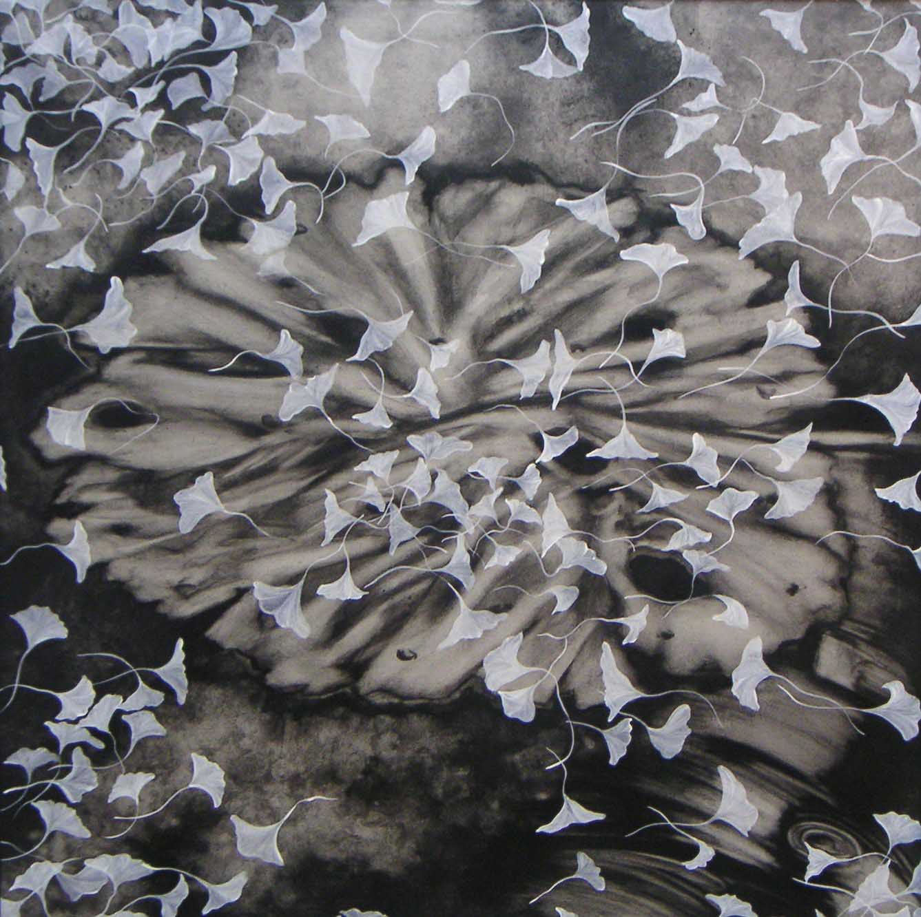 cristina-cocco-arte-visiva-foglie-di-ginkgo-100x100-2006